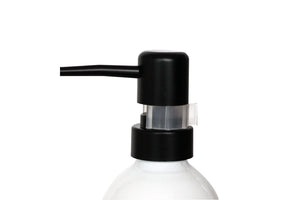 Bottle pump with anti-leak clip